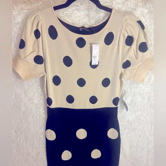 NEW YORK & COMPANY Color-block Midi Dress - Picture 2 of 5